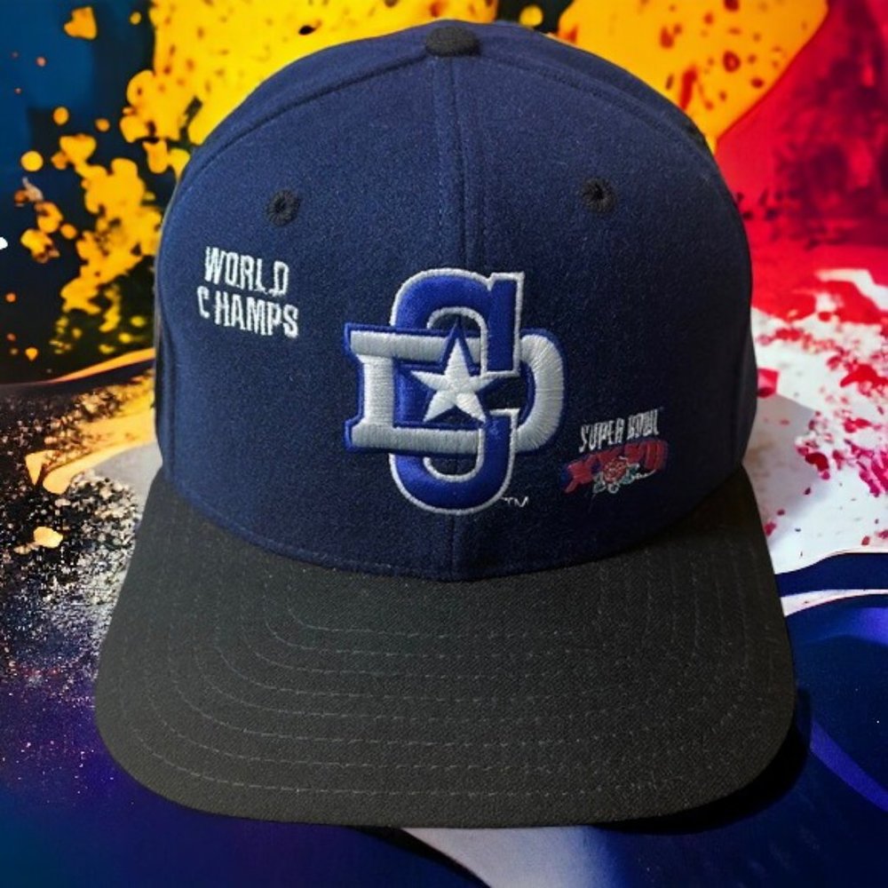 Vintage Dallas Cowboys Super Bowl XXVII World Champs New Era 59/50 Snapback Hat - Picture 3 of 13